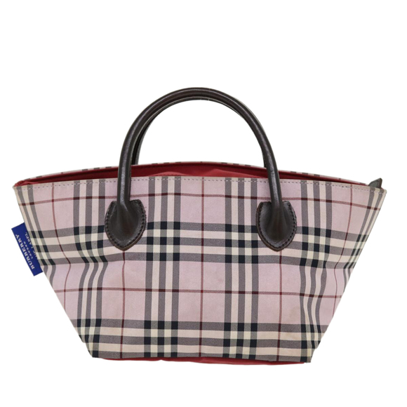 BURBERRY Nova Check Hand Bag Nylon Beige Auth ar8988 - Picture 2 of 16